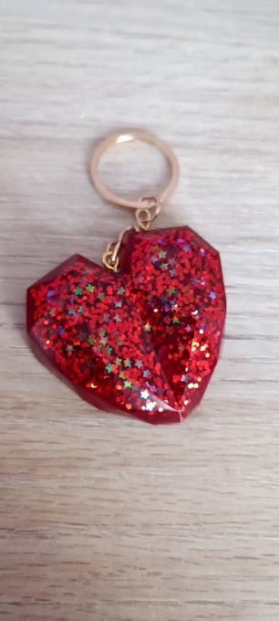 porte clés coeur rouge