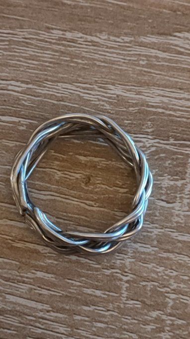 Bague torsadé 10 fils en argent 925eme